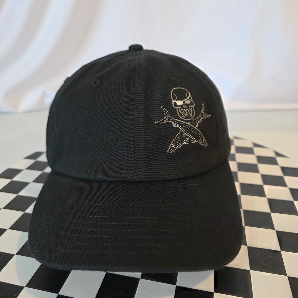 Columbia‎ PFG Black Skull and Crossfish Adjustable Strapback Hat O/S